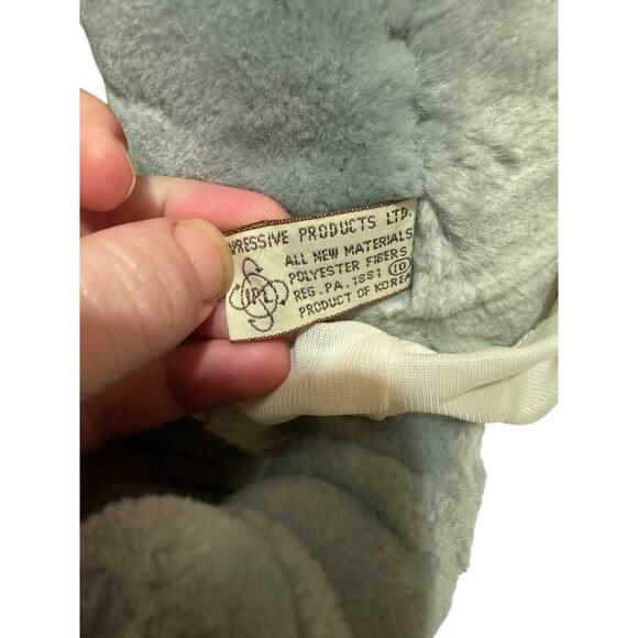 Vintage 1981 Ganzbros Wrinkles Dog Stuffed Puppet Hand Plush Animal Toy Grey 18” - Picture 6 of 9